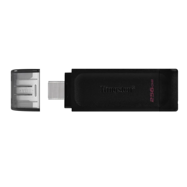 USB-флешка Kingston DataTraveler 70 256 ГБ USB 3.2 Gen 1 Type-C Black (740617331233)
