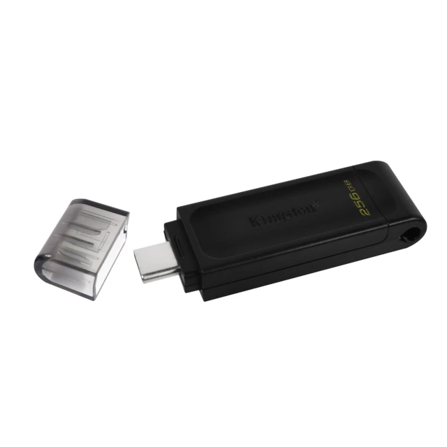 USB-флешка Kingston DataTraveler 70 256 ГБ USB 3.2 Gen 1 Type-C Black (740617331233)