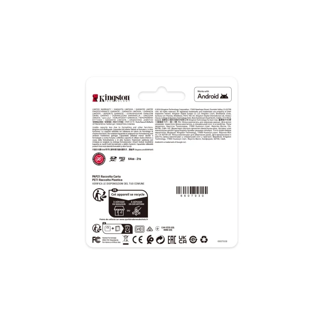 Карта пам'яті Kingston Canvas Select Plus SDXC 256 ГБ Gen3 150 МБ/с (740617348316)