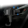 Автотримач HRT H01 Gravitation Ventilation Grille Black (7426825353504)