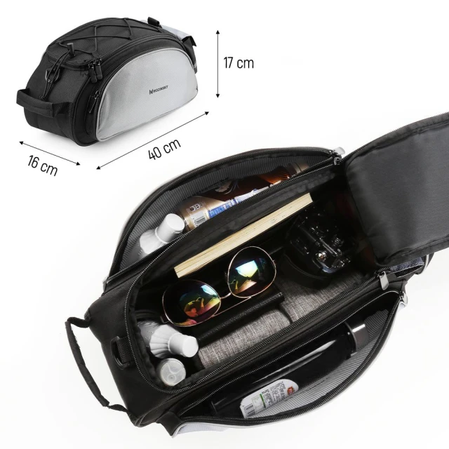 Сумка для велосипеда на багажник Wozinsky Bike Frame Bag 13L Black (WBB1BK)