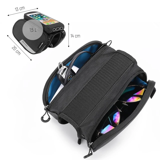 Сумка для велосипеда на раму Wozinsky Bike Front Storage Bag 6.5