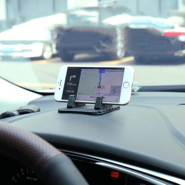 Автотримач Hurtel Nanopad силіконова підставка Black (7426825375834)