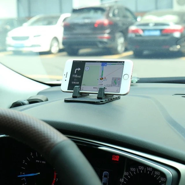 Автотримач Hurtel Nanopad силіконова підставка Black (7426825375834)