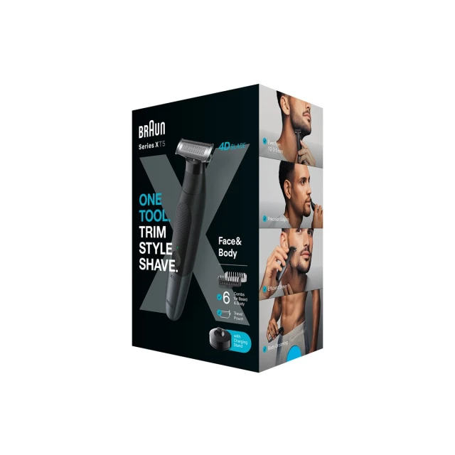 Тример для обличчя та тіла Braun XT5300 XT5 Black/Silver (7500435206365)