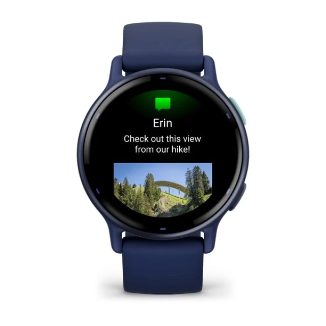 Смарт-годинник спортивний Garmin Vivoactive 5 AMOLED 42 мм Navy (010-02862-12)