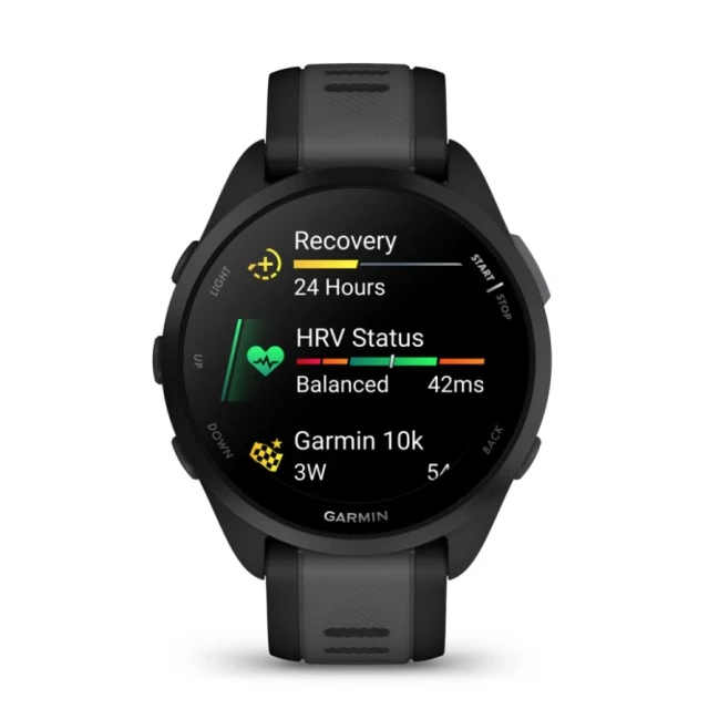 Смарт-годинник Garmin Forerunner 165 AMOLED 43mm Black (010-02863-20)