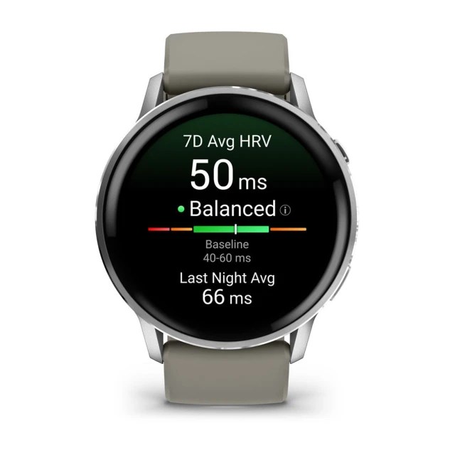 Смарт-годинник Garmin Venu 4 AMOLED 45 мм Silver Grey (010-03014-01)