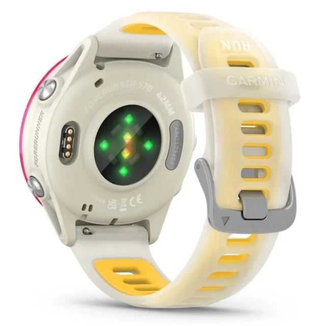 Розумний годинник Garmin Forerunner 570 42 мм Bone/Raspberry (010-02970-02)