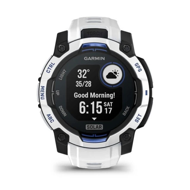 Смарт-годинник Garmin Instinct 3 Solar 45 мм White (010-02934-03)