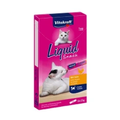 Лакомство для кошек Vitakraft Cat Liquid Snack с курицей и таурином 6 шт (7610376164249)
