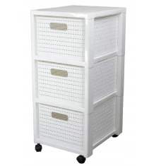 Стелаж Rotho з 3 шухлядами Country White (7610859179463)