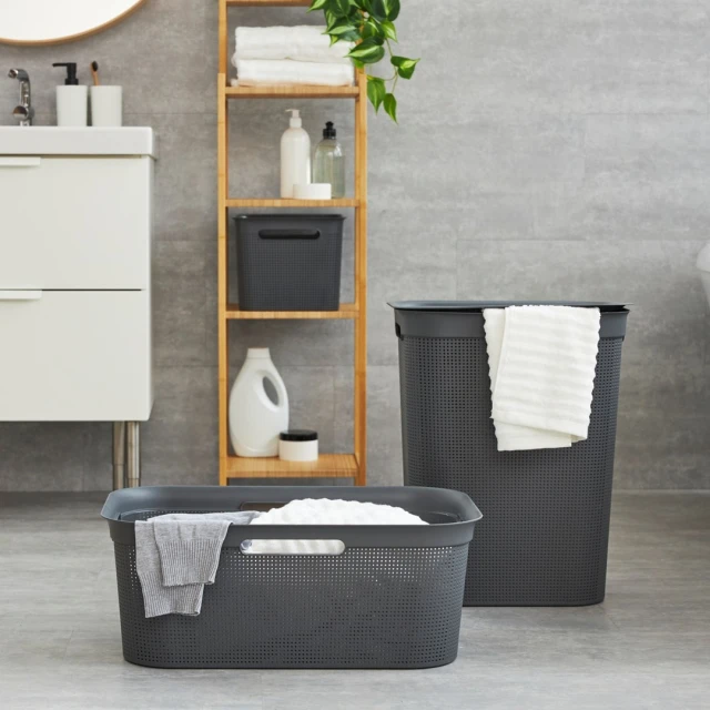Корзина для белья Rotho BRISEN 50 л Black (7610859199065)