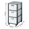 Стелаж Rotho з 3 шухлядами Country White/Anthracite (7610859222398)