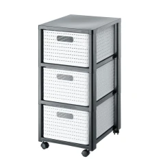 Стелаж Rotho з 3 шухлядами Country White/Anthracite (7610859222398)