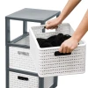 Стелаж Rotho з 3 шухлядами Country White/Anthracite (7610859222398)