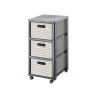 Стелаж Rotho з 3 шухлядами Country Cappuccino/Anthracite (7610859222404)