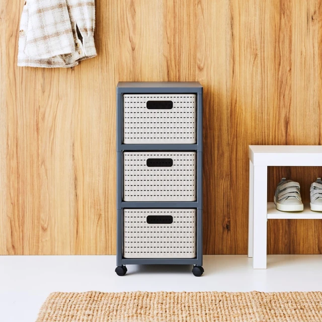 Стеллаж Rotho с 3 ящиками Country Anthracite (7610859222411)