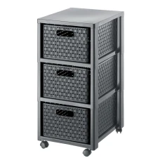 Стелаж Rotho з 3 шухлядами Country Anthracite (7610859222411)
