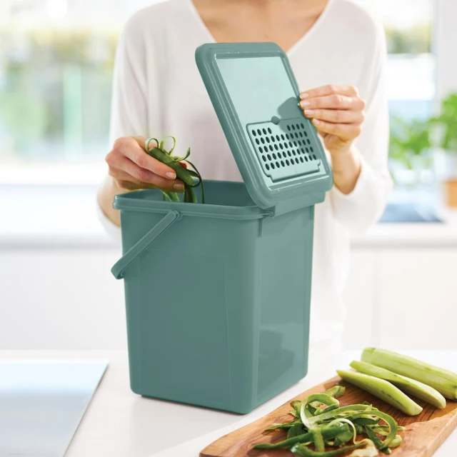 Відро для компосту Rotho BIO з вугільним фільтром 9 л Mistletoe Green (7610859246622)