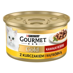Влажный корм для кошек Purina Gourmet Gold с курицей и печенью в соусе 85 г (7613032947972)