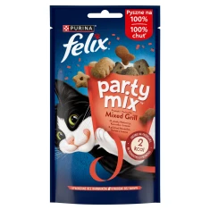 Лакомство для кошек Purina Felix Party Mix Grill микс со вкусом говядины, курицы и лосося 60 г (7613034119889)