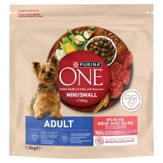 Сухий корм для собак Purina One Mini Adult з яловичиною та рисом 1,5 кг (7613034146656)