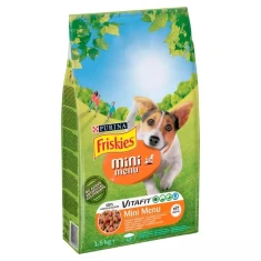 Сухий корм для дорослих собак дрібних порід Purina Friskies Mini Menu з куркою і овочами 1,5 кг (7613034230485)