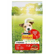 Сухий корм для дорослих собак дрібних порід Purina Friskies Mini Menu з яловичиною і овочами 1,5 кг (7613034241207)