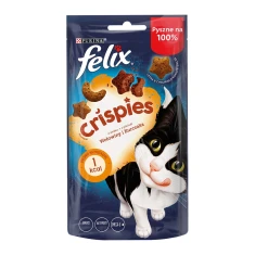 Ласощі для котів Purina Felix Crispies з яловичиною та куркою 45 г (7613034753816)