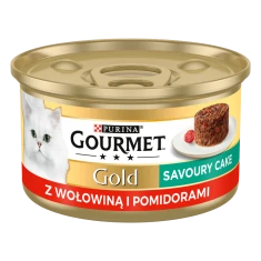 Влажный корм для кошек Purina Gourmet Gold Savoury Cake с говядиной и томатами 85 г (7613035464032)