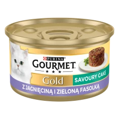Влажный корм для кошек Purina Gourmet Gold Savoury Cake с ягненком и зеленой фасолью 85 г (7613035465695)