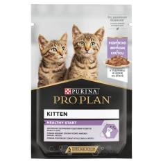 Вологий корм для кошенят Purina Pro Plan Nutrisavour з індичкою 85 г (7613036093453)