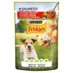 Вологий корм для собак Friskies з яловичиною та морквою 100 г (7613036202367)