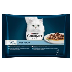 Вологий корм для котів Gourmet Perle дует рибний 4 шт x 85 г (7613037552447)