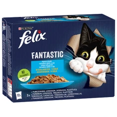 Вологий корм для котів Purina Felix Fantastic з рибою в желе 12 шт x 85 г (7613039743041)