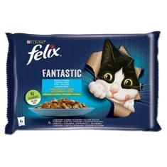 Влажный корм для кошек Felix Fantastic Деревенские вкусы в желе с лососем и форелью 4 шт x 85 г (7613039756973)