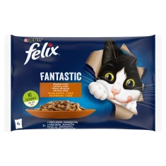 Вологий корм для котів Purina Felix Fantastic з кроликом та ягням в желе 4 шт x 85 г (7613039757086)