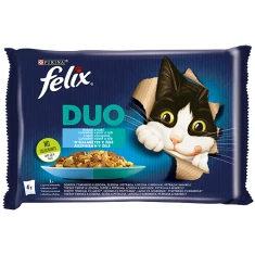 Влажный корм для кошек Felix Duo Рыбные вкусы в желе 4 шт x 85 г (7613039757796)