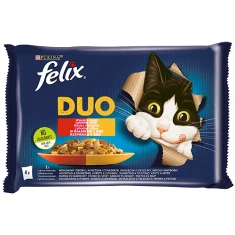 Влажный корм для кошек Felix Duo Деревенские вкусы в желе 4 шт x 85 г (7613039757932)