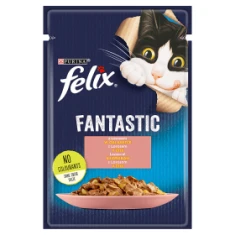Влажный корм для котов Felix Fantastic с лососем в желе 85 г (7613039776445)