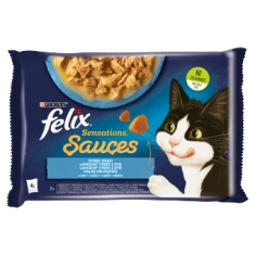 Влажный корм для котов Felix Sensations Sauces рыбные вкусы в соусе 4 шт x 85 г (7613039777961)