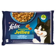 Влажный корм для котов Felix Sensations Jellies рыбные вкусы в желе 4 шт x 85 г (7613039778128)