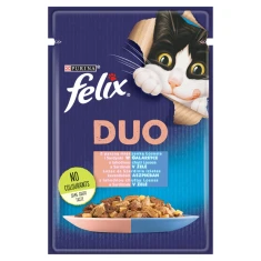 Влажный корм для кошек Felix Duo с лососем сардинкой в желе 85 г (7613039786130)