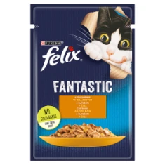 Вологий корм для котів Purina Felix Fantastic з куркою в желе 85 г (7613039786659)