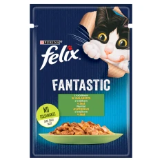 Вологий корм для котів Purina Felix Fantastic з кроликом в желе 85 г (7613039786710)