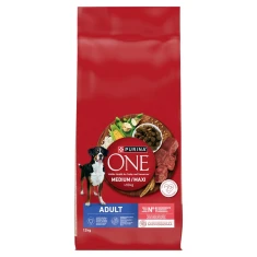 Сухой корм для взрослых собак средних и крупных пород Purina One Adult с говядиной и рисом 12 кг (7613287516534)