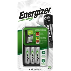 Зарядний пристрій для акумуляторів Energizer Maxi + 4 AA 2000 mAh (7638900321401)