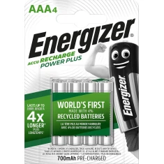 Акумуляторна батарейка Energizer Power Plus AAA 700 mAh 4 шт (7638900417005)