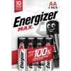 Батарейка Energizer Max AA LR6 4 шт (7638900437645)